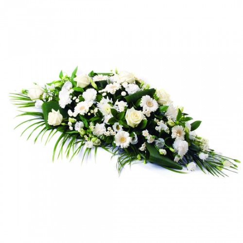 Classic White Coffin Spray | Lodge Brothers - Funeral Directors