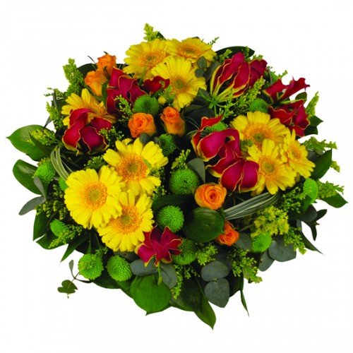 Chrysanthemum Based Posy Pad | Lodge Brothers - Funeral Directors